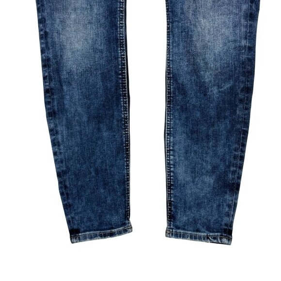 Silver Jeans Elyse Skinny W27 L29 (32 x 28) Mid Rise Dark Wash Stretch Denim - Picture 6 of 12